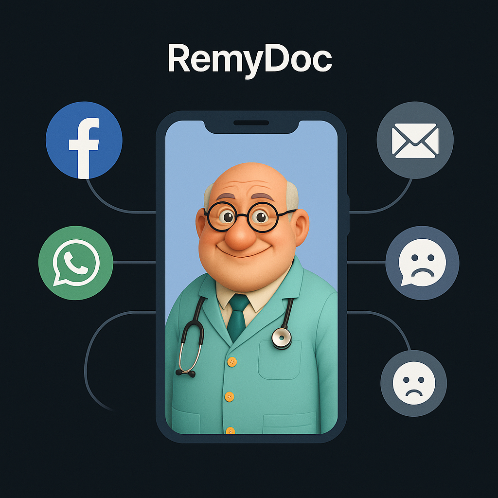 RemyDoc integrado às redes sociais